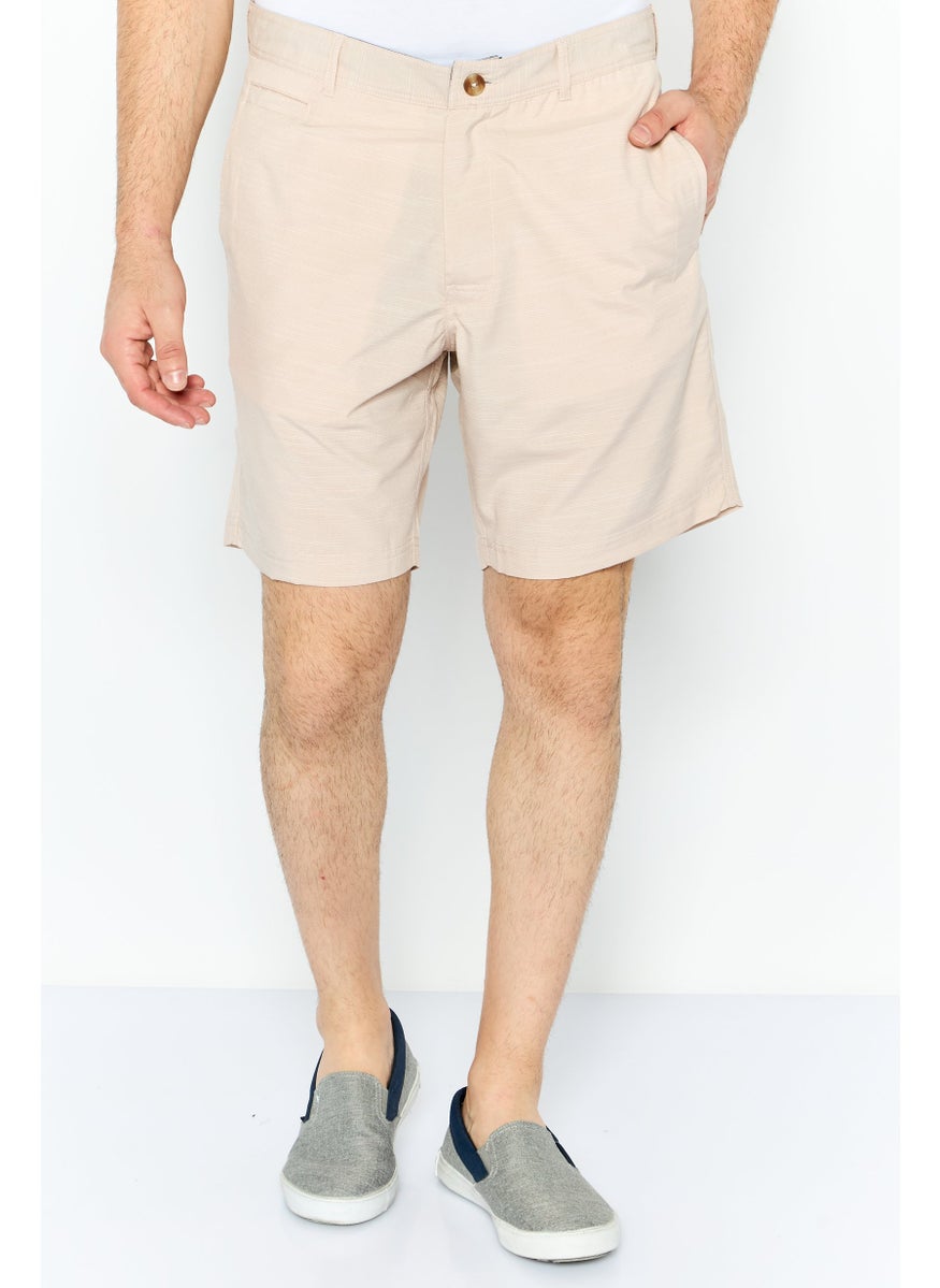 Tailorbyrd Men Performance Fit Outdoor Short, Heather Beige  - Image 1