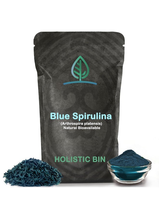 HOLISTIC BIN Blue Spirulina Powder - Organic Blue-Green Algae Supplement, Rich Source of Vegan Protein, Vitamins, & Phytonutrients, Ideal for Smoothies, Baked Goods, & Natural Food Coloring - 50 Grams - Image 1