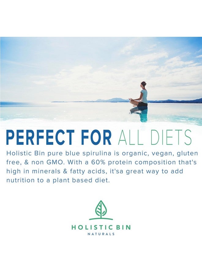 HOLISTIC BIN Blue Spirulina Powder - Organic Blue-Green Algae Supplement, Rich Source of Vegan Protein, Vitamins, & Phytonutrients, Ideal for Smoothies, Baked Goods, & Natural Food Coloring - 50 Grams - Image 5