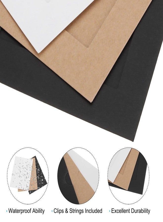 MECCANIXITY 10PCS Paper Photo Frames, 9 x 6 Inch Cardboard Picture Frames with Clips & Strings, DIY Photo Hanging Display for Home Office Decor, White - Image 4