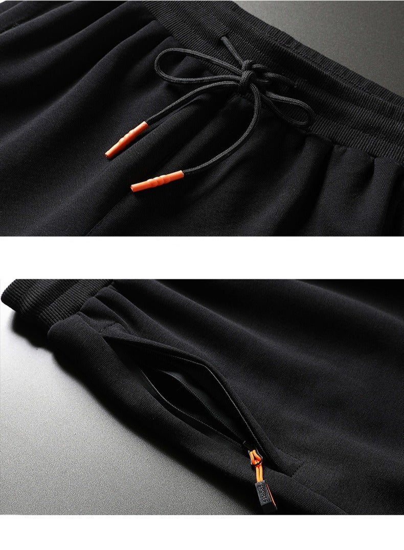 KUYING New Spring And Autumn Casual Hoodie Men's Round Neck Trendy Running Two-Piece Set  - Image 2
