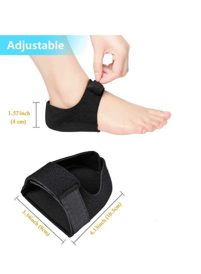 Generic 2PCS Heel Protectors/Heel Cups/Heel Sleeves Pads/Heel Cushion/Heel Support for Relieving Heel Pain Pressure From Plantar Fasciitis (Black)  - Image 4