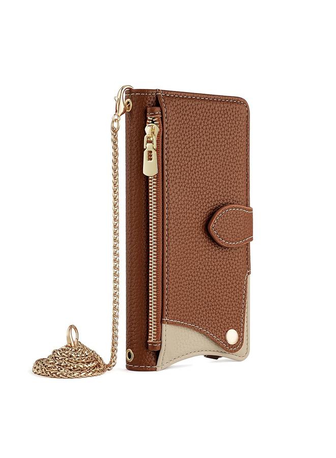 اس-توب جراب هاتف iPhone 14 Pro Crossbody Chain Tail Fishtail Leather Litchi - Image 2