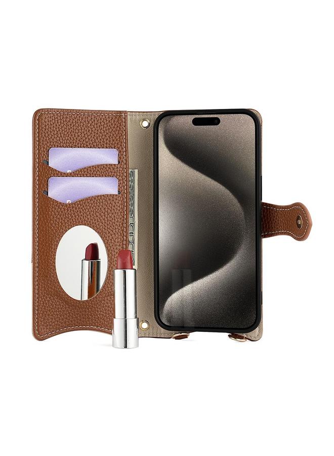 اس-توب جراب هاتف iPhone 14 Pro Crossbody Chain Tail Fishtail Leather Litchi - Image 3