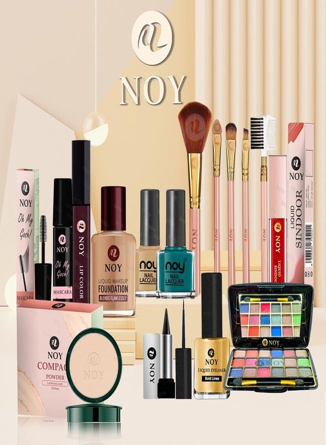 نوي مجموعة مكياج نوي فلوليس ألتيميت، إطلالات ممزوجة بشكل مثالي، صنع في الهند، مقاوم للماء بنسبة 100%، يدوم طويلاً ومقاوم للتلطخ، NY#301 (عبوة من 15 قطعة) - Image 1