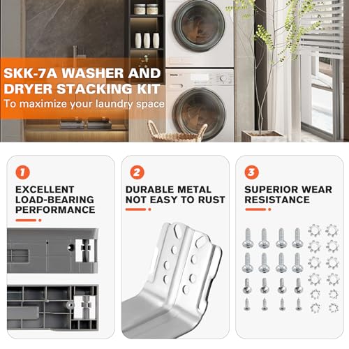 Beaquicy (2025 UPGRADED) SKK-7A SKK8K Dryer Stacking Kit by Beaquicy - Replacement for Samsung 27-Inch Front-Load Washers and Dryers - Samsung laundry stacking kit Replaces SKK-7A, SK-5A, SK-5AXAA, SKK-8K - Image 2