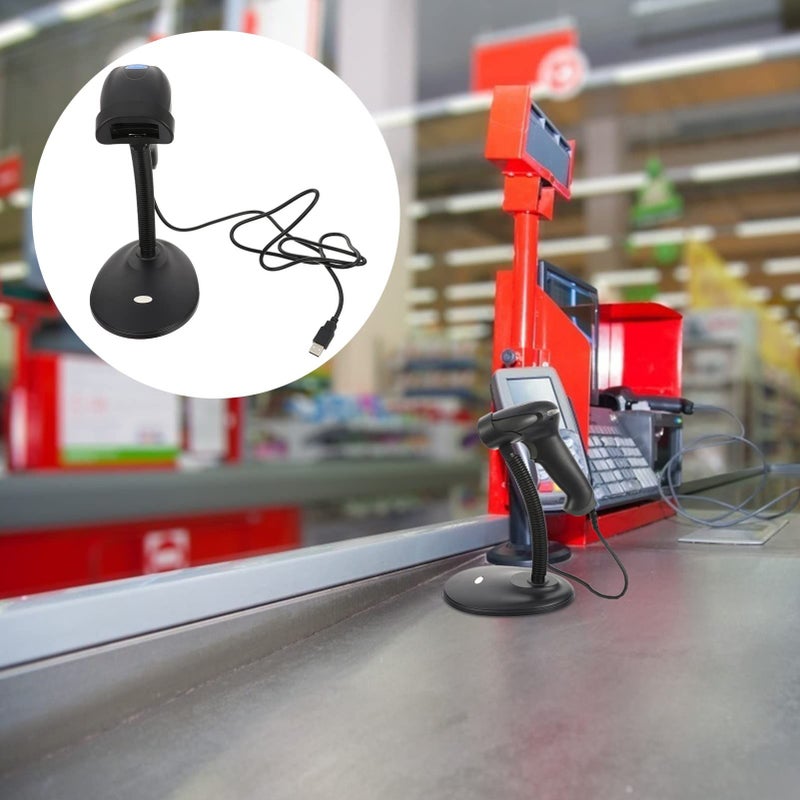 USB Barcode Scanner Stand Wired Fast Accurate Code Reader for Supermarket Warehouse Convenience Store - Image 4
