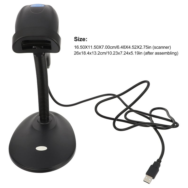USB Barcode Scanner Stand Wired Fast Accurate Code Reader for Supermarket Warehouse Convenience Store - Image 3
