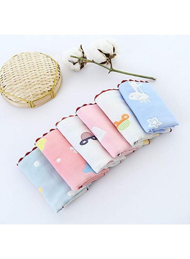Uber World Baby Handkerchief 6 Layered Cotton Pack Of 6 - Image 3