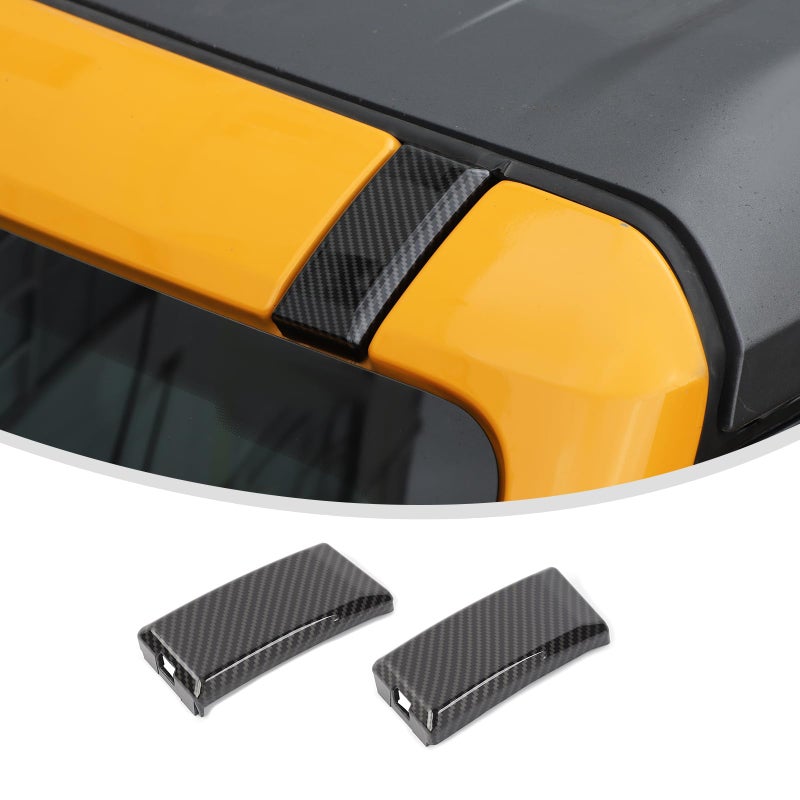 Linskip Windshield Pillar Accessory Replacement Fit for 20212025 Ford Bronco Bronco Raptor Accessories APillar Base Emblem Cover Trim for 24 Door Bronco AccessoriesCarbon Fiber Black - Image 2