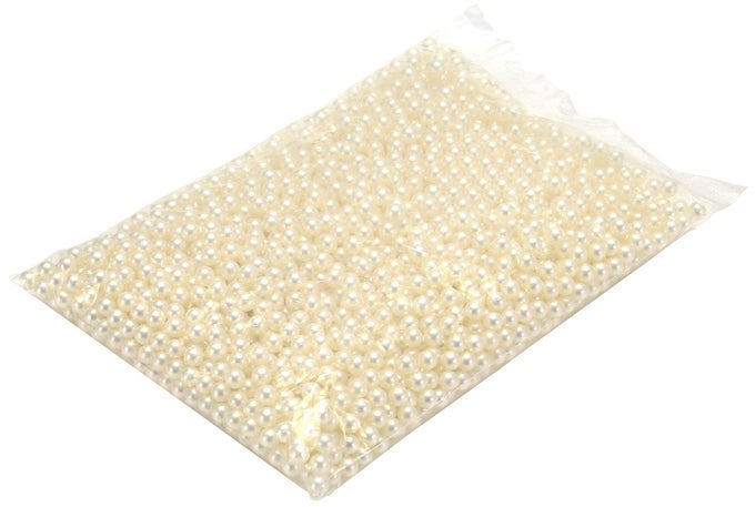 ART FAUX PEARLS 2100PCS 6MM IVORY LOOSE BEADS NO HOLE FOR VASE FILLERS HOLD BRUSH LIPSTICK EYELINER TABLE SCATTER WEDDING BIRTHDAY PARTY HOME DECORATION
