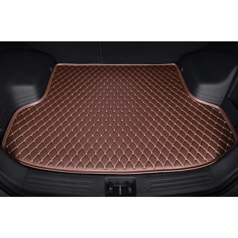 KEXES Premium for Hyundai Verna Custom Fitted Car Trunk/Boot/Dicky Base Mat | Italian Leather | for Passenger Car | Coffe with Beige Thread - Image 1