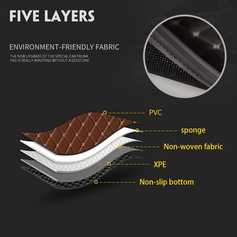 KEXES Premium for Hyundai Verna Custom Fitted Car Trunk/Boot/Dicky Base Mat | Italian Leather | for Passenger Car | Coffe with Beige Thread - Image 5