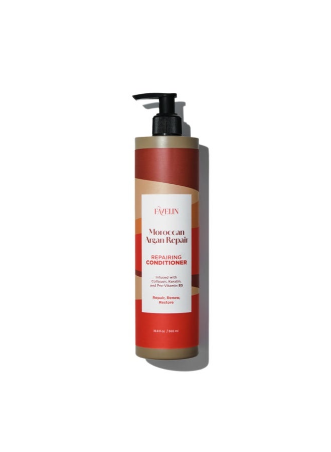 favelin Moroccan Argan Repairing Shampoo 300ml + Moroccan Argan Repairing Conditioner 300ml - Image 3