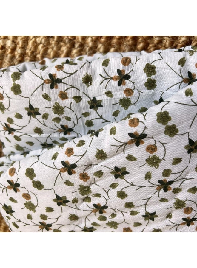ecotattva أغطية أطفال مزينة بأزهار خضراء وبنية وزرقاء وخضراء - Image 4