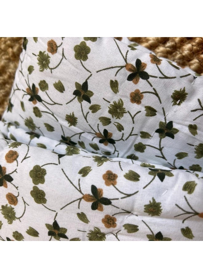 ecotattva أغطية أطفال مزينة بأزهار خضراء وبنية وزرقاء وخضراء - Image 3