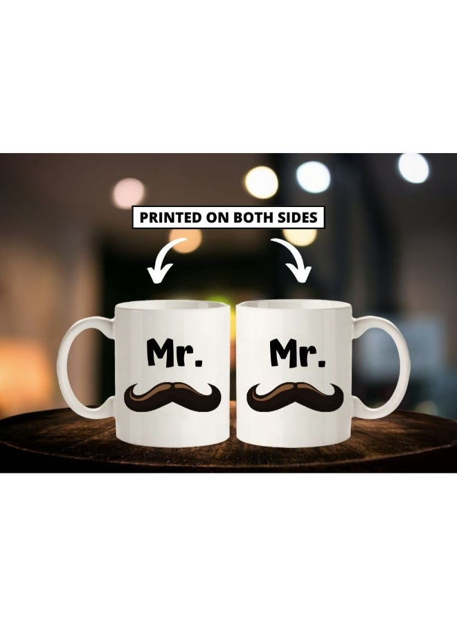 MEC Mr And Mr Set Of Two Mugs Coffee Mug Tea Cup Gift 11oz  - Image 3