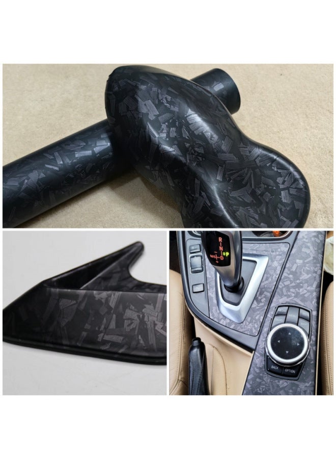 Car Color-changing Film Pet Simulated Carbon Fiber Rearview Mirror Hood Roof Interior Body Wrap Glossy Black Carbon Fiber