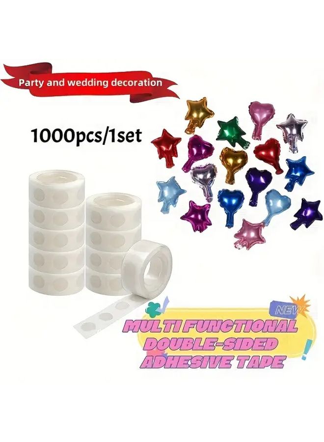 1000 Pcs Removable No Residue Transparent Glue Dots for Crafts Balloons Decorations - Image 1