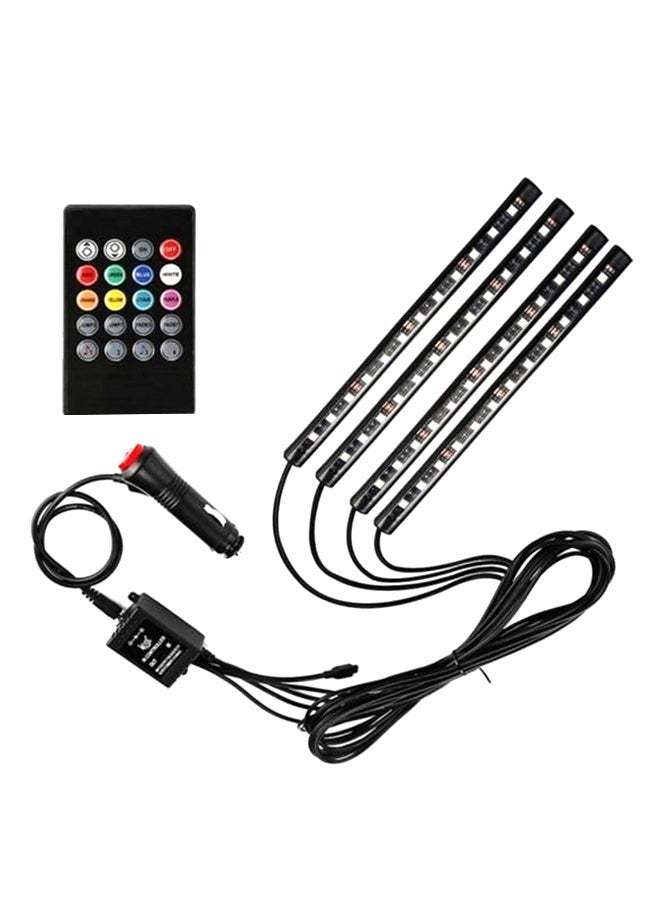 MUNTAQI 4-Piece Car LED Strip Light Set
