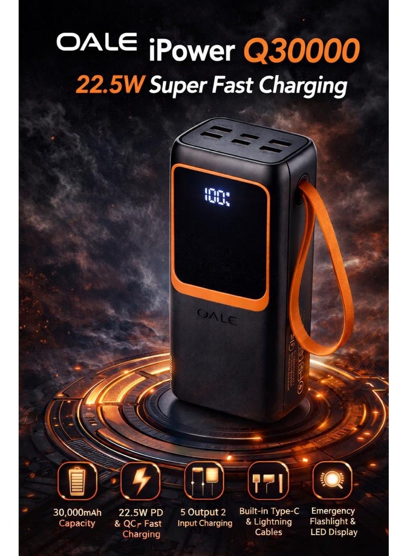 OALE iPower Q30000 22.5W Super Fast Charging Power Bank (30000mAh) - Image 1