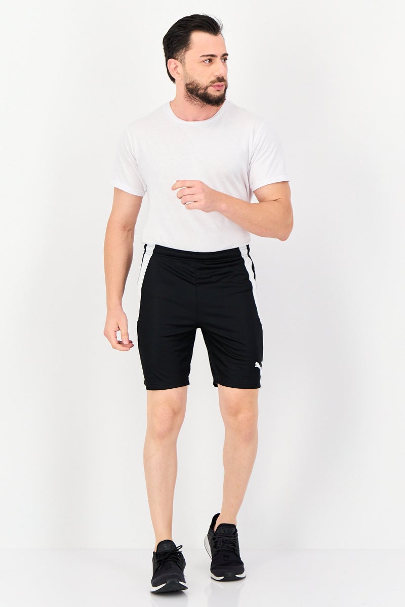 PUMA شورتات تدريب رياضية للرجال بشعار العلامة التجارية، أسود - Image 4
