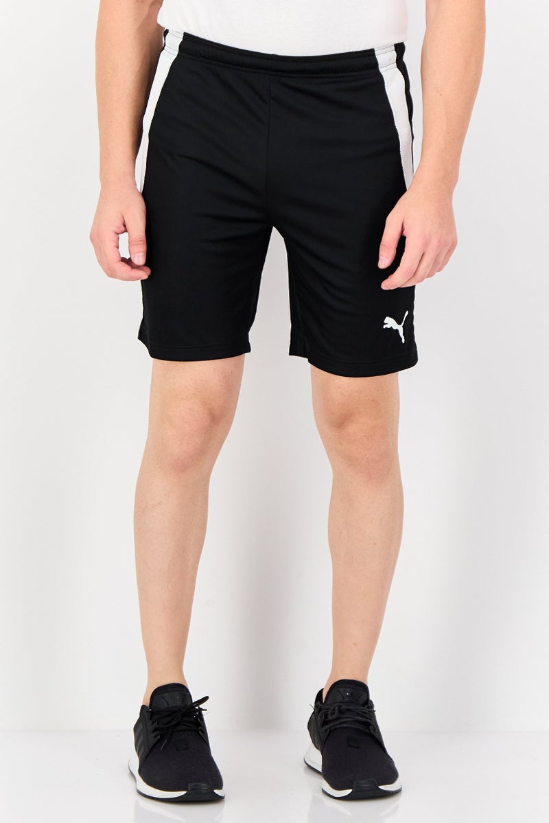 PUMA شورتات تدريب رياضية للرجال بشعار العلامة التجارية، أسود - Image 1