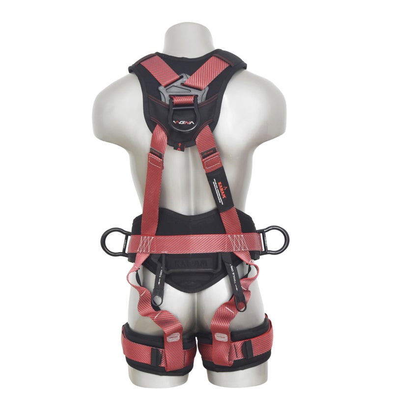 Karam Magna Premium Full Body Safety Harness for Fall Arrest & Rope Access | Adjustable Straps with D-Ring | Construction Harness & Climbing Harness | Fall Protection Gear | MAGNA3 - Image 5