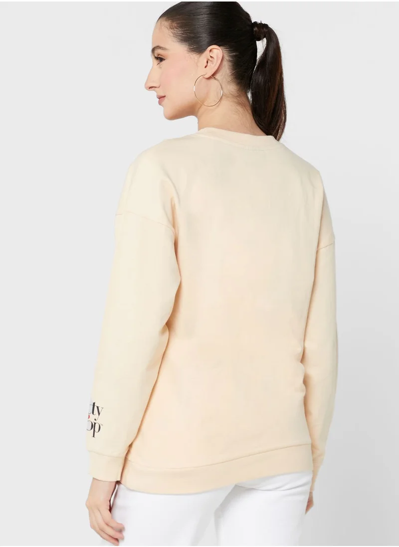 BETTY BOOP Betty Boop Round Neck Sweatshirt