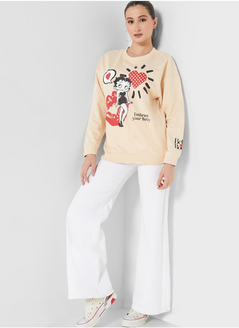 Betty Boop Round Neck Sweatshirt - pzsku/Z8CDD43EABFFDA5D6ED40Z/45/_/1702945260/a56dd53e-3988-4c18-a5ad-66a09a2ff657