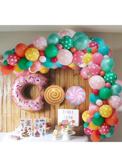 Zeemey Candy Doughnut Ice Cream Foil Balloon Lollipop Balloon Arch Garland Set with Happy Birthday Banner,Perfect for Graduation Baby Shower Wedding Birthday Bachelorette Party Backdrop Decoration  - Image 2