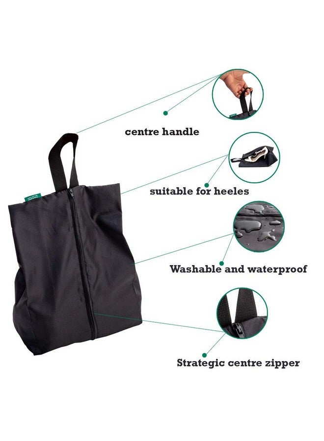 SoulGenie Deodorizing Travel Shoe Bag with Activated Carbon | Waterproof| Zip Lock Polyester (2 Small) - Image 3