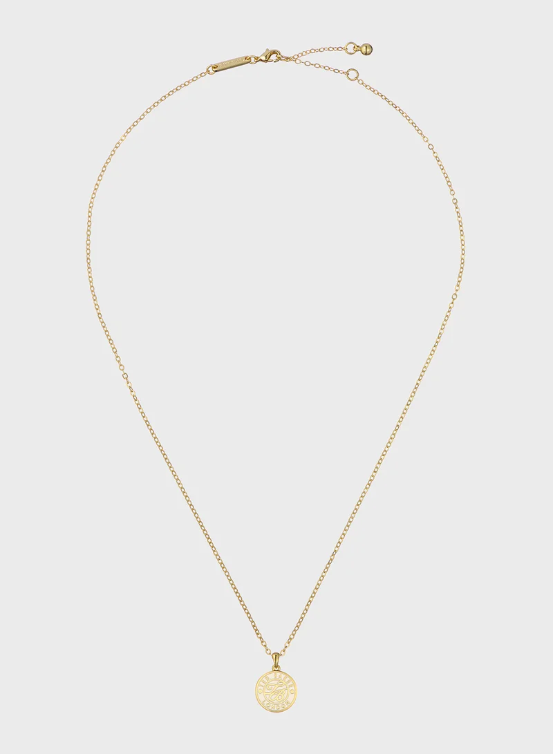 Ted Baker Chain Detail Drop  Long Necklace