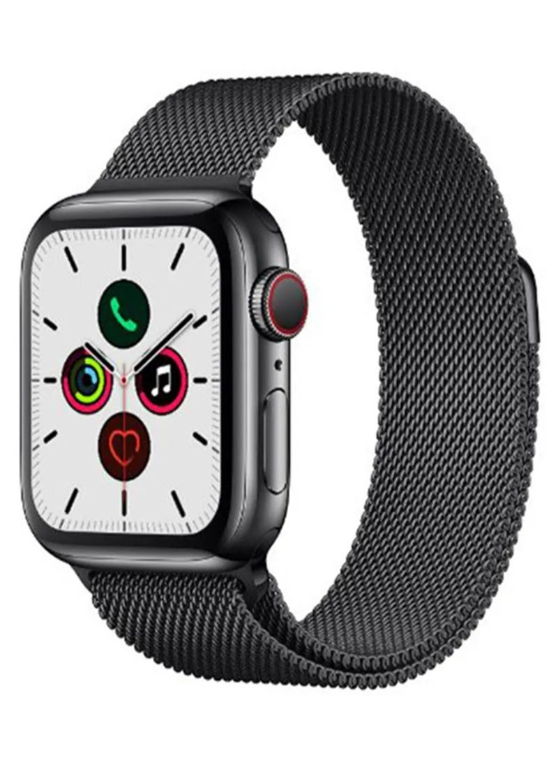 TWEGGON Milanese Loop Band/Strap for Apple Watch All Series Compatible with 46mm/45mm/44mm/49mm Black  - Image 2