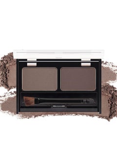 CAKAILA Eyebrow Powder Medium Brown Kit,Eye Brow Powder for Women Long-Lasting Waterproof Two Colors Brow Filler Get Full Defined Natural Brows,Eye Brow Contour Palette with Double-ended Eyebrow Brush 
