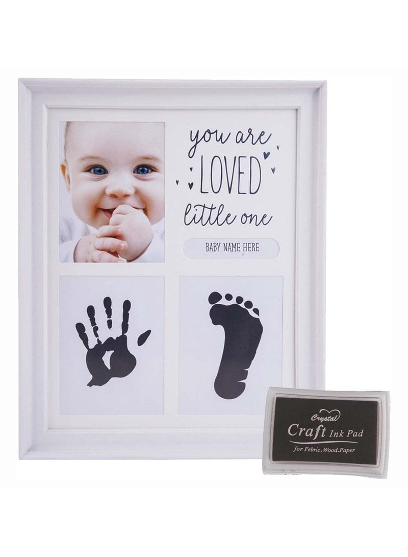Beauenty Baby Handprint and Footprint Kit, Baby Keepsake Frame Kit, Memory Art Picture Frames for Create Baby's Prints, New Mom Gifts, Baby Registry, Nursery Decor - Image 1
