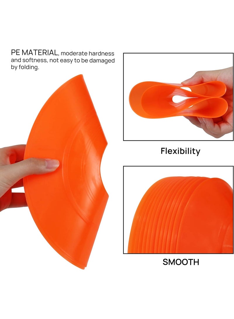 50-Pack Soccer Disc Cones – Training Sports Cones with Carry Bag & Holder for Kids, Football & Basketball Drills, Field Markers (50 Pack) - Image 2