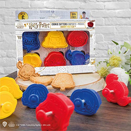 Cinereplicas Harry Potter - Cookie Cutters - Set of 6 - Official - Blue, Red, Yellow - Image 4