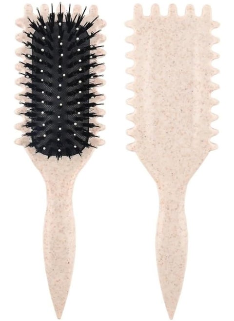 Bounce Curl Define Styling Brush,Curly Hair Brush, Wet Dry Detangler Hair Brush,The Essential Tool For Shaping And Styling Your Curls, Achieve Perfectly Defined Curls (wheaten)