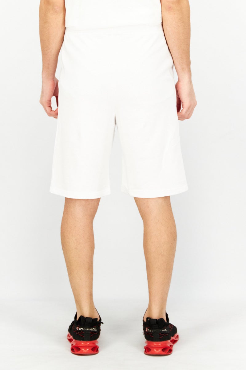 CROSSHATCH Men Embroidered Logo Drawstring Shorts, White - Image 2