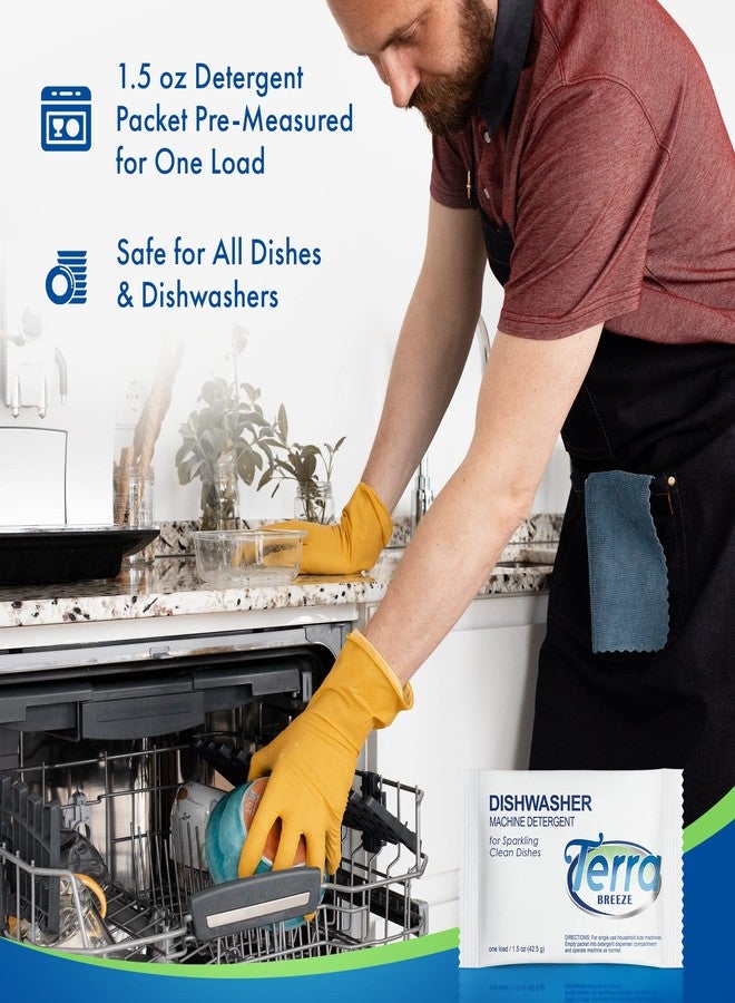 1-Shoppe All-in-Kit Terra Breeze Automatic Dishwasher Detergent Powder,1.5 oz. Individually Wrapped Packets (50 packs) - Image 4