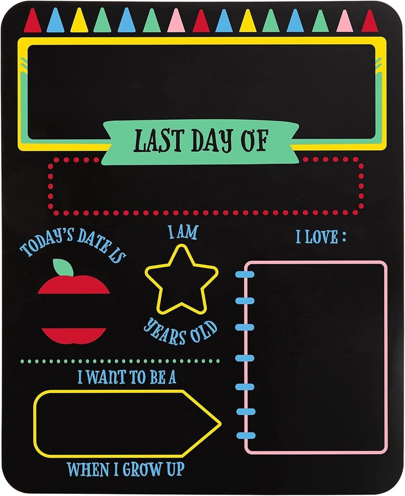 Al Raied ARS® First and Last Day of School Chalkboard Sign Set - Reusable Photo Prop with Chalk - Image 5