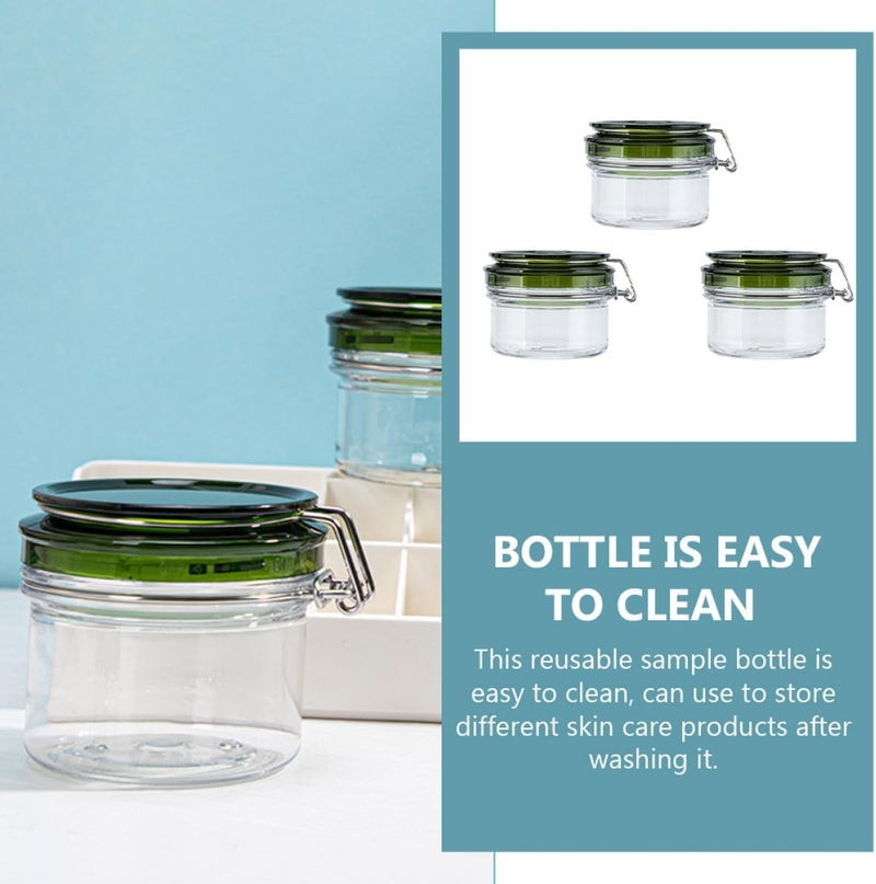 PATKAW 3pcs 120ml Pet Screw-top Facial Cream Jars Refillable Makeup Sample Containers Airtight Lotion Storage for Travel and Personal Care - Image 3