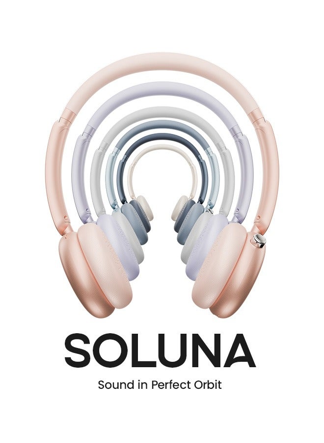 Faster S7 Soluna Wireless Headphones- 5.4 Bluetooth Headset 30H Playtime ANC OverEar Headphones- LED Indicator Light Voice Assistant Calls Game & Music Type-C Fast Charging Lightweight IOS & Android- Wireless Headset Deep Bass Premium Finish Soft Leather Earpads - Midnight - Image 3
