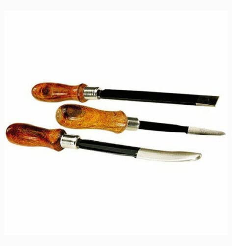 3 Pcs Engineers 4 Inch100mm Hand Scraper Flat Half Round Triangular  - Image 2