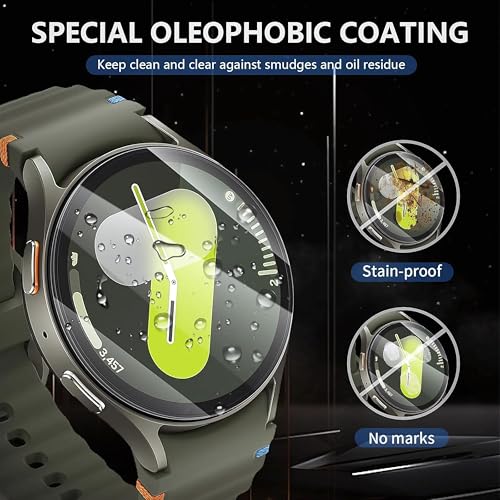 OHAYO Tempered Glass Screen Protector for Samsung Galaxy Watch 4/5/6/7 (44mm) | Pack of 2 | 9H Hardness | HD Clear | Bubble-Free | Anti-Scratch | Touch Sensitive | Easy Installation - Image 3
