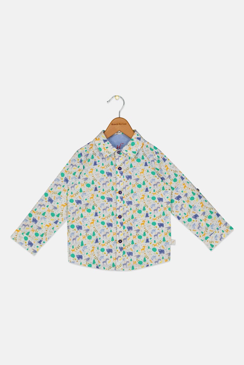 Hamleys Toddlers Boy Graphic Print Long Sleeve Casual Shirt, Multicolor - Image 2