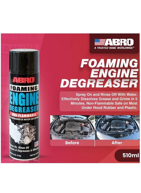 Abro Foaming Engine Degreaser Cleans Engine Foam Greaser 510g