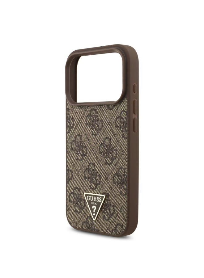 GUESS Guess MagSafe 4G PU Leather Case with Small 4G Logo & Wrist Strap for iPhone 17 Pro Max, Drop Protection, Slim Profile, Easy Snap-On, Sustainable Packaging, Comfortable Grip, Lightweight Design - Brown - Image 3