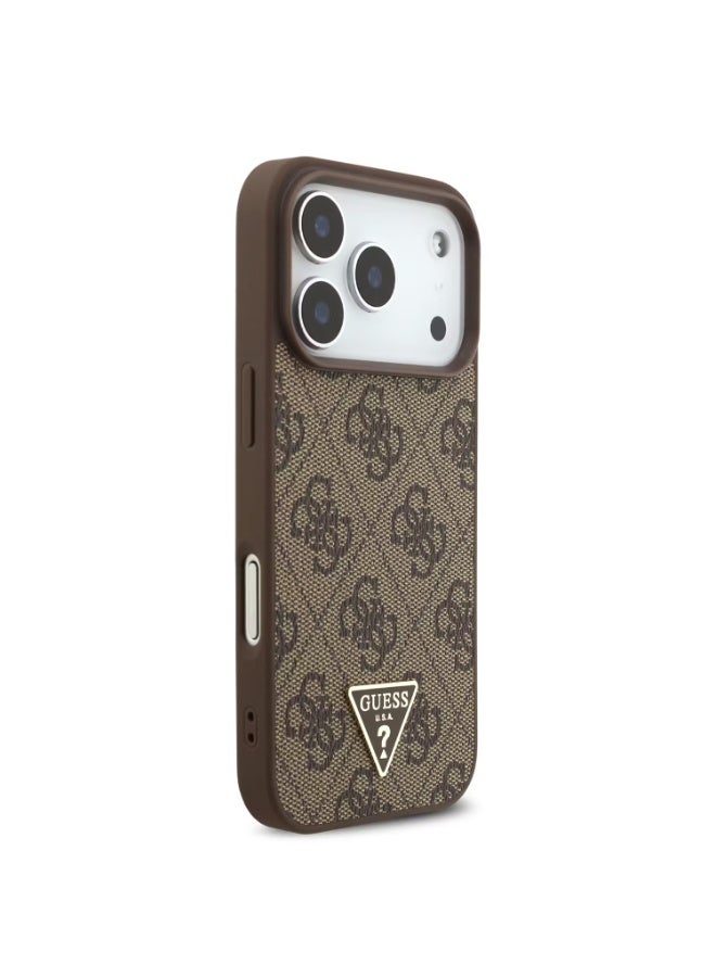 GUESS Guess MagSafe 4G PU Leather Case with Small 4G Logo & Wrist Strap for iPhone 17 Pro Max, Drop Protection, Slim Profile, Easy Snap-On, Sustainable Packaging, Comfortable Grip, Lightweight Design - Brown - Image 4